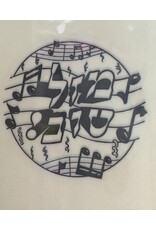 incento magic STICKERS -  ROUND MAZAL TOV BLACK ON CLEAR 2¼" - 18 STICKERS