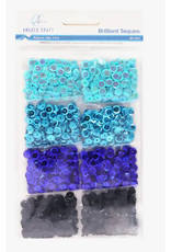 SEQUINS ASSORTMENT -BLUES .24GRM