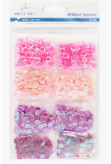 SEQUINS ASSORTMENT -PINKS 24 GRAMS