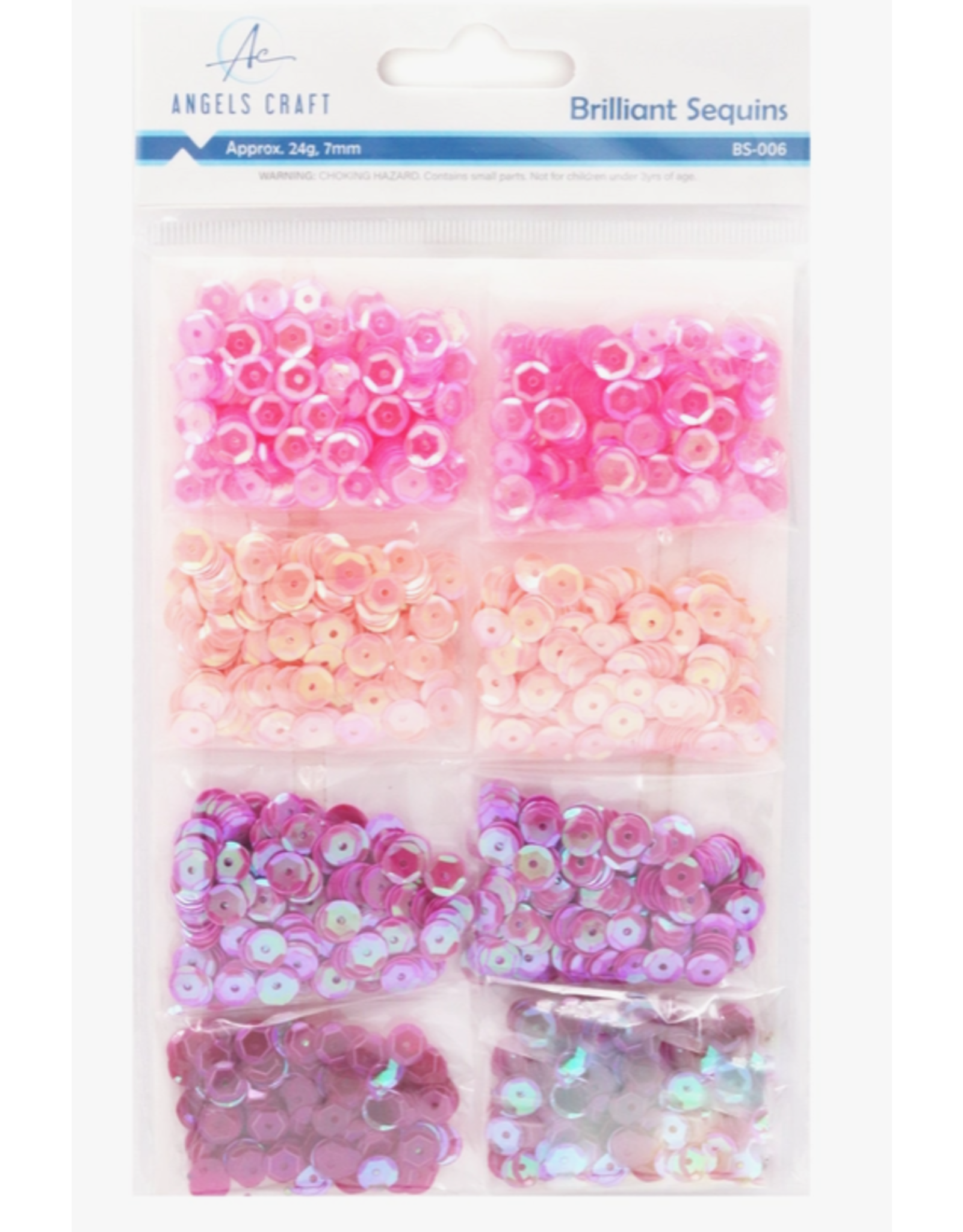 SEQUINS ASSORTMENT -PINKS 24 GRAMS