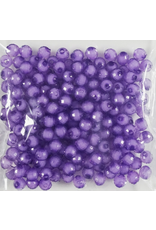 8MM FACETED ACRYLIC BEADS  PURPLE 200PC