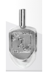 SILVER DREIDELS - SMALL  1"