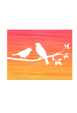 REVERSE PAINTING KIT BIRDS