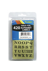 FOIL STICKERS: GOLD SQUARE ALPHABET 420 PC
