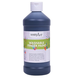 WASHABLE FINGER PAINT: black  16OZ