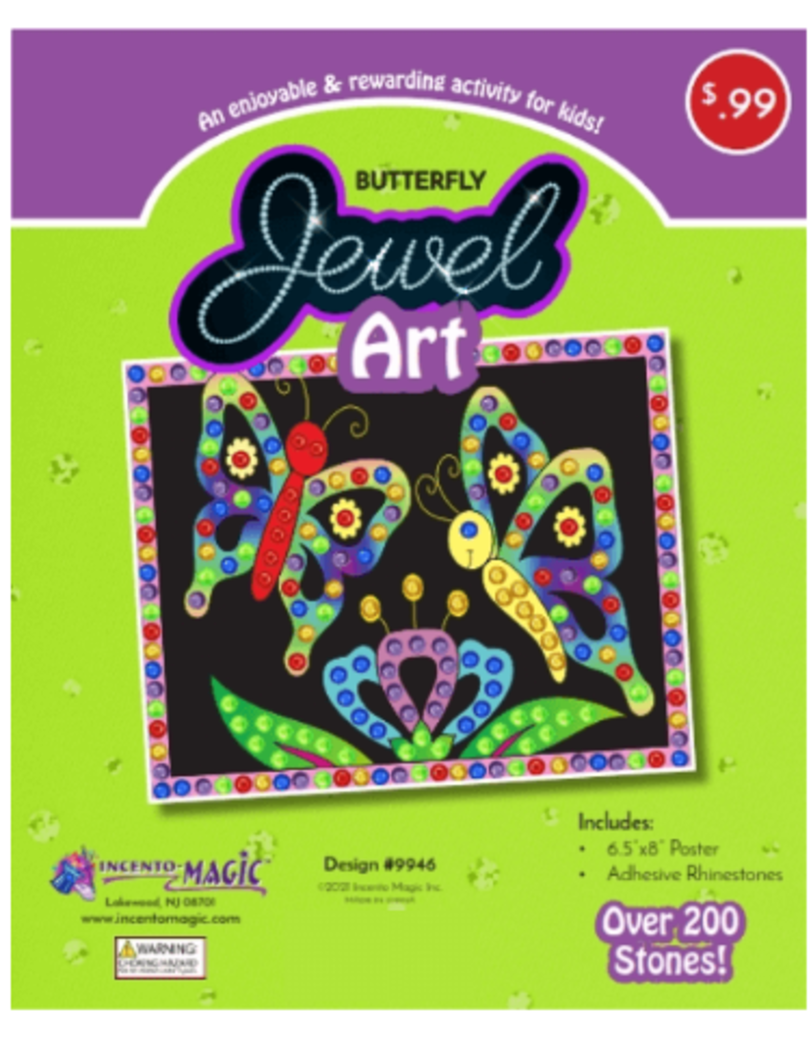 incento magic JEWEL ART: BUTTERFLIES 6.5"X8"