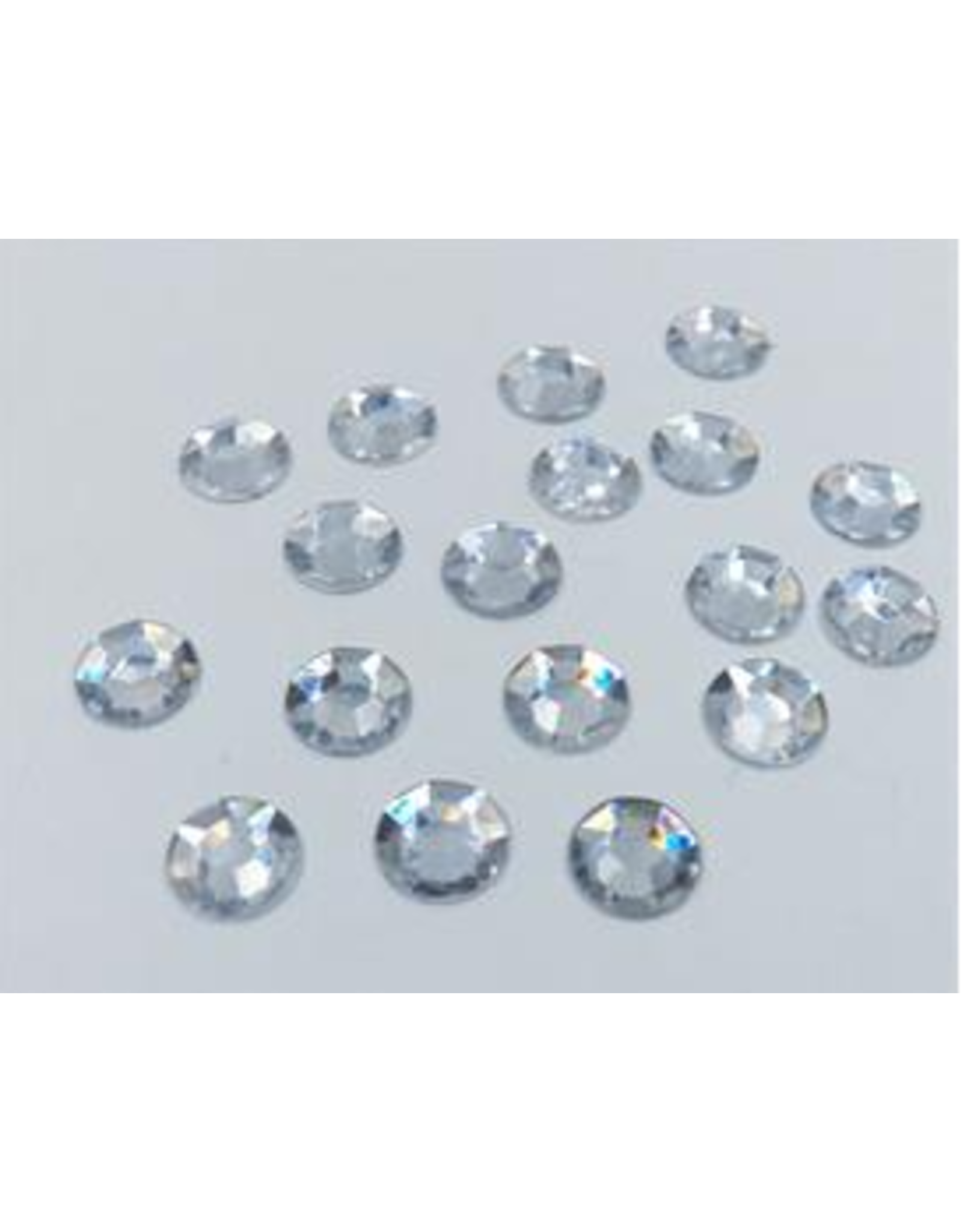 RHINESTONE: ROUND CLEAR 12 MM - 100 PACK