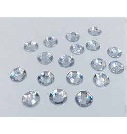 RHINESTONE: ROUND CLEAR 12 MM - 100 PACK
