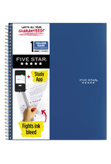 NOTEBOOK -  1-SUB Collg Rld   FIVE STAR - Reinforced Storage Pockets 100sheets