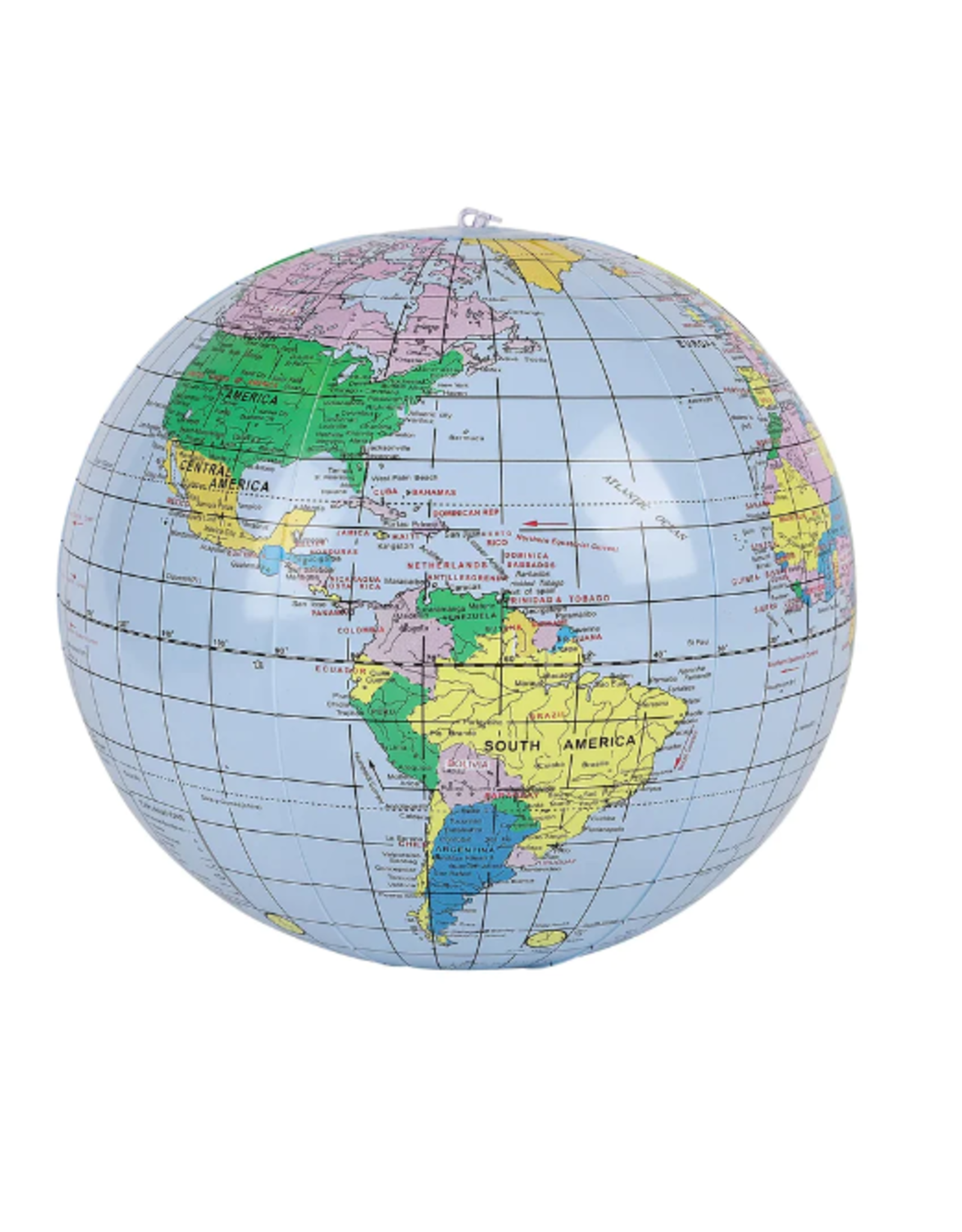 16'' INFLATABLE  WORLD GLOBE - 12/PKG