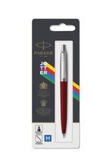 PARKER JOTTER BALL PT PEN - BLUE INK - RED BARREL -  CARDED