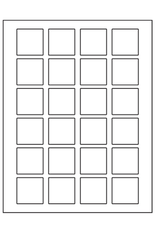 AVERY SQUARE LABEL 1.5"X1.5" 24 PER PAGE -25 SHEETS