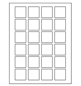 AVERY SQUARE MAILING LABEL 1.5"X1.5" 24 PER PAGE -25 SHEETS