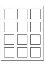 AVERY SQUARE MAILING LABEL 2"X2" 12 PER PAGE -25 SHEETS