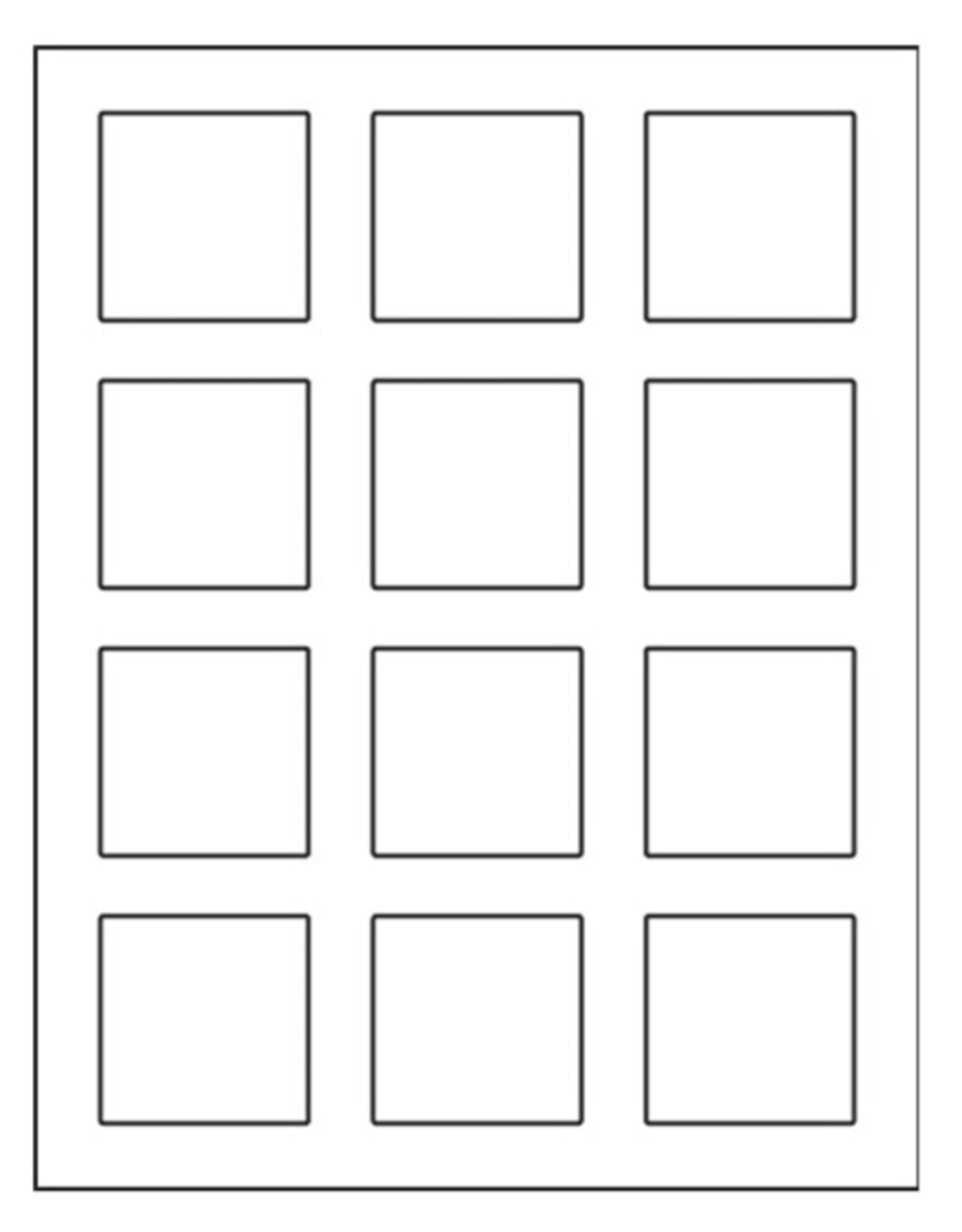 AVERY SQUARE MAILING LABEL 2"X2" 12 PER PAGE -25 SHEETS