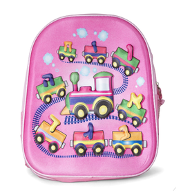 BACKPACK: PINK ALEF BEIS TRAIN