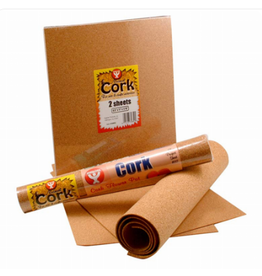 CORK SHEETS  12x18in x 3mm PKG/12sheets