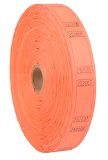 RAFFLE TICKETS -  Orange Single Blank -2000PC