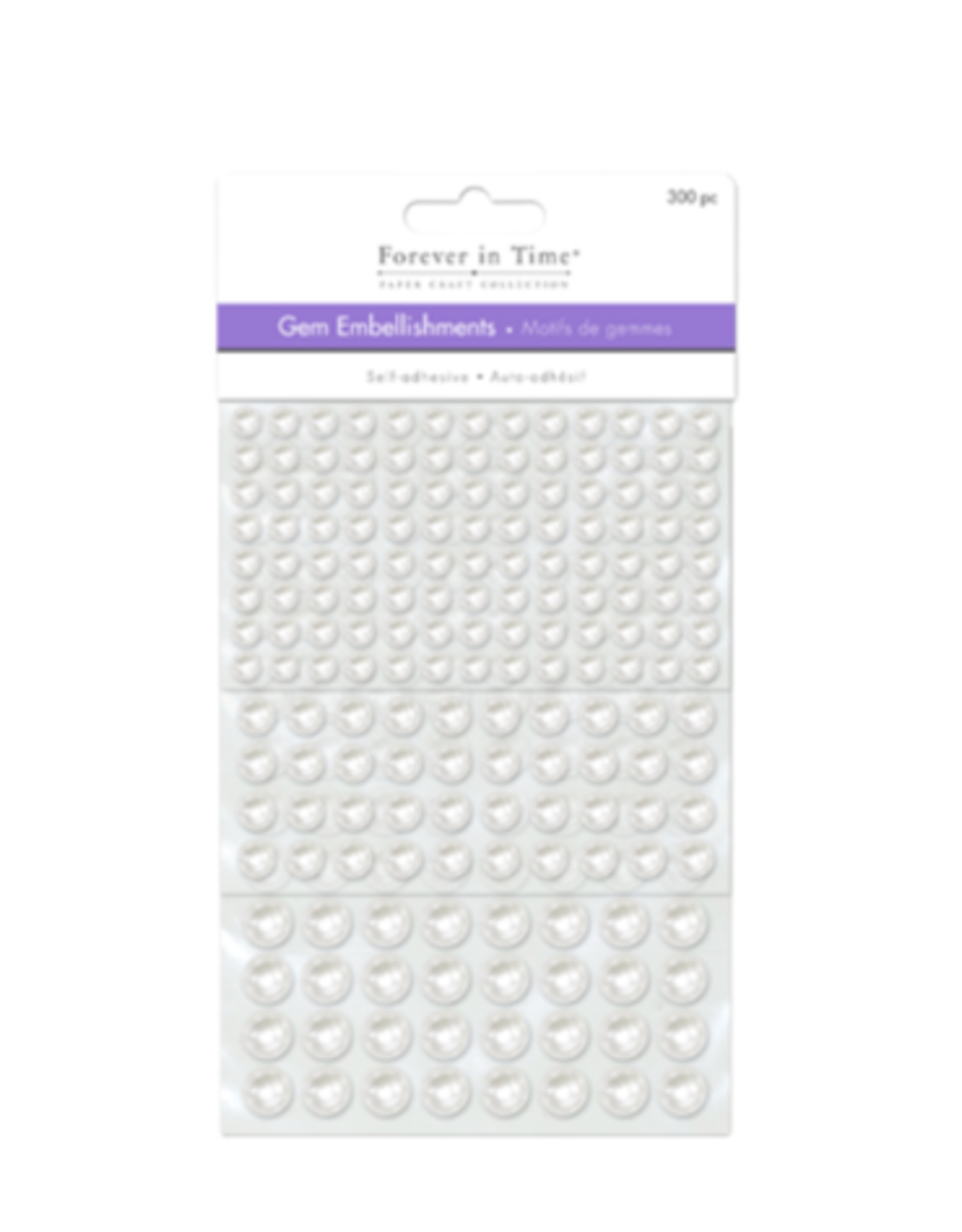 SELF ADHESIVE FLAT BACK PEARLS 3 SIZES- 6/8/10mm 300 PACK