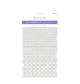 SELF ADHESIVE FLAT BACK PEARLS 3 SIZES- 6/8/10mm 300 PACK