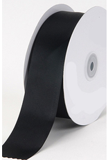 SATIN RIBBON: BLACK 7/8" 25 YRD