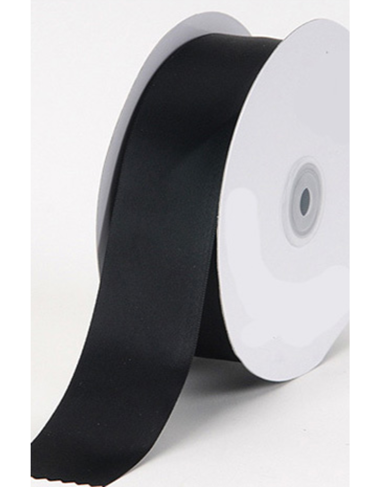 SATIN RIBBON: BLACK 7/8" 25 YRD