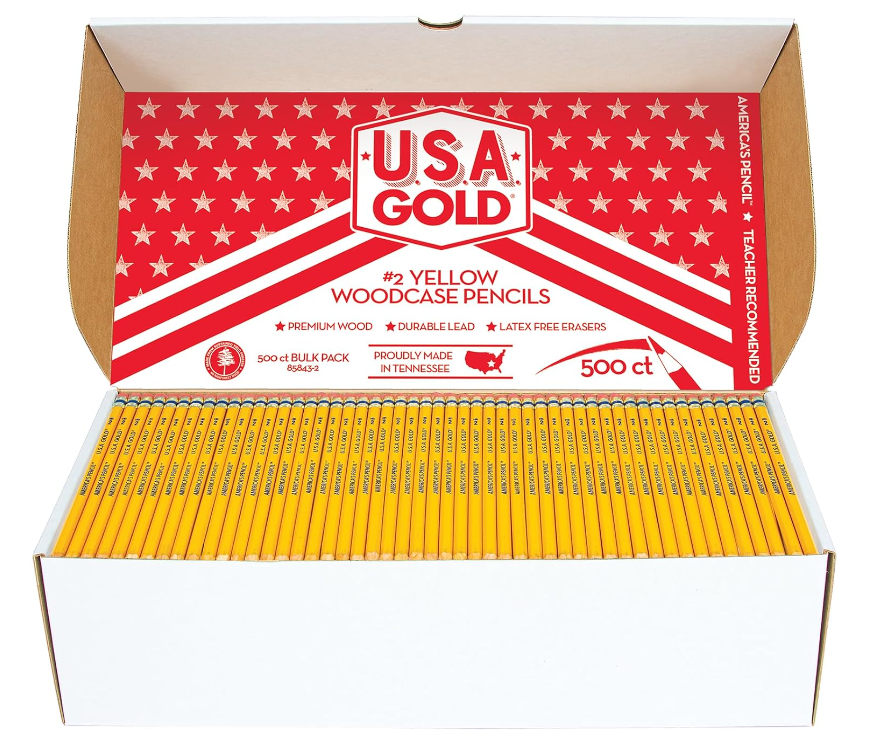 PENCIL USA GOLD SHARPENED Box/500pencils Creative Kids