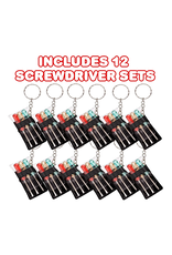KEYCHAIN: SCREWDRIVER SET 12 PACK