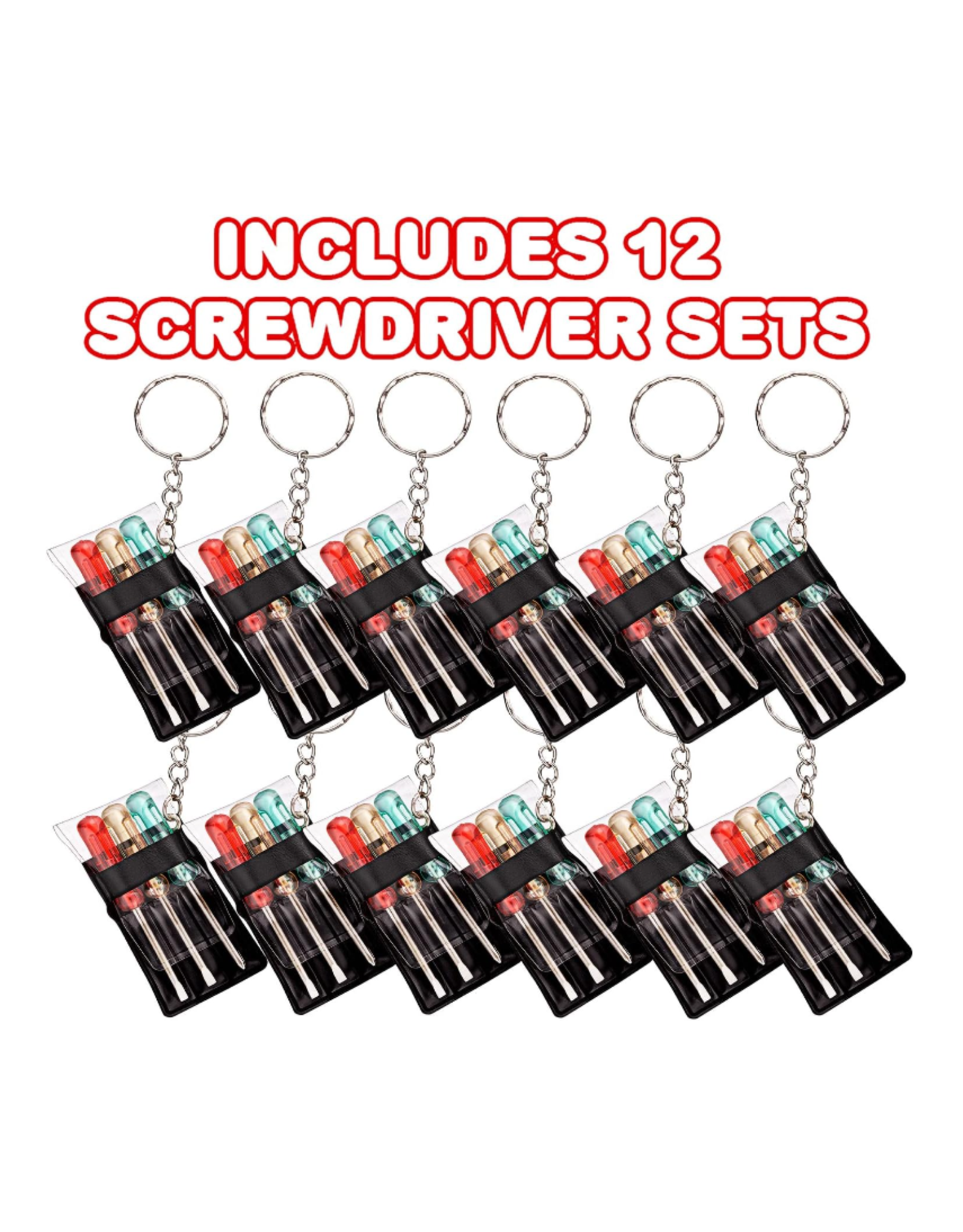 KEYCHAIN: SCREWDRIVER SET 12 PACK