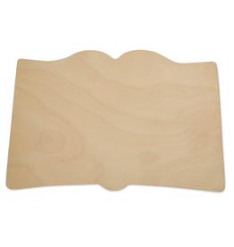 WOOD SHAPE: OPEN BOOK 10”x6.5"