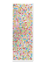 RHINESTONE STICKER: 4MM ASSORTED COLORS 1029 PACK