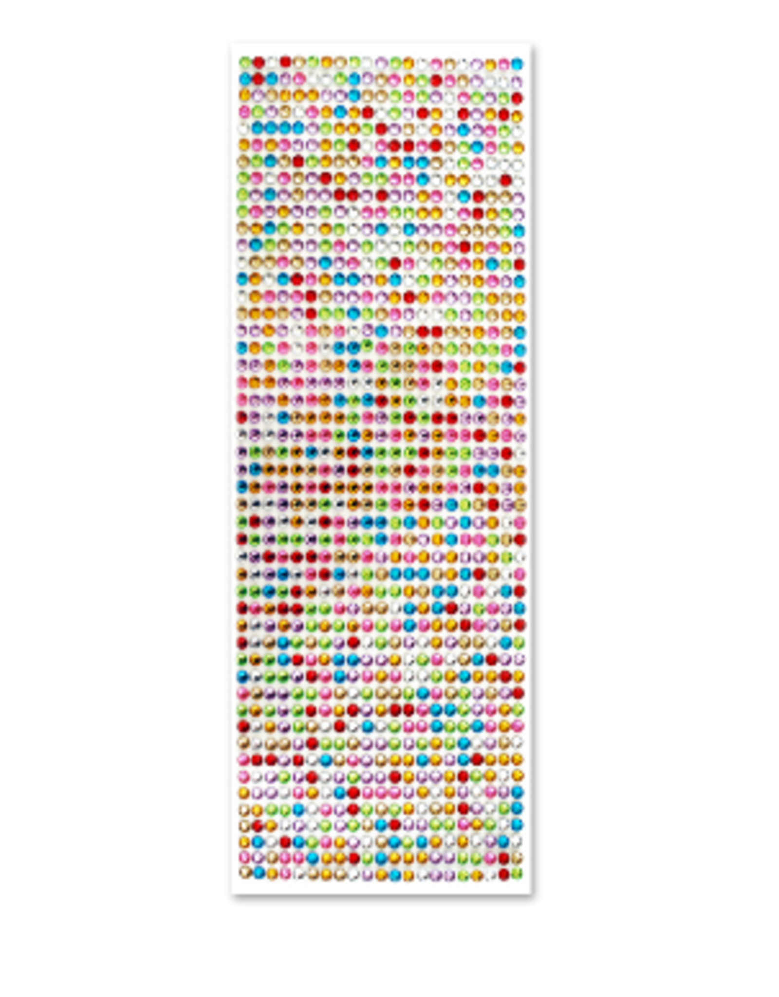 RHINESTONE STICKER: 4MM ASSORTED COLORS 1029 PACK