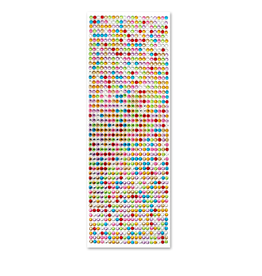 RHINESTONE STICKER: 4MM ASSORTED COLORS 1029 PACK
