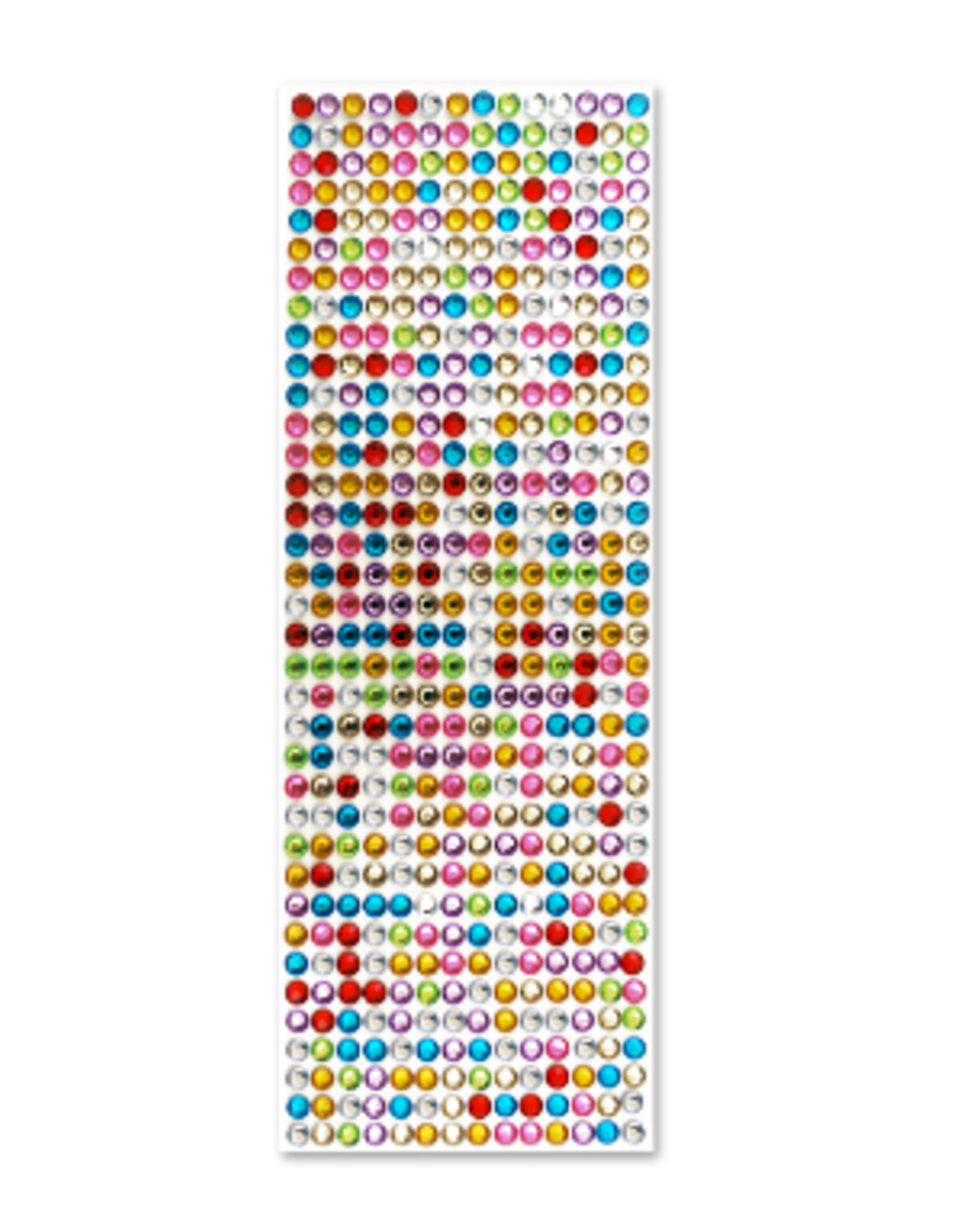 RHINESTONE STICKER: 6MM ASSORTED 504 PACK