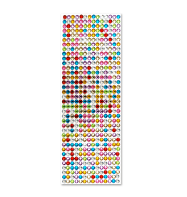 RHINESTONE STICKER: 6MM ASSORTED 504 PACK