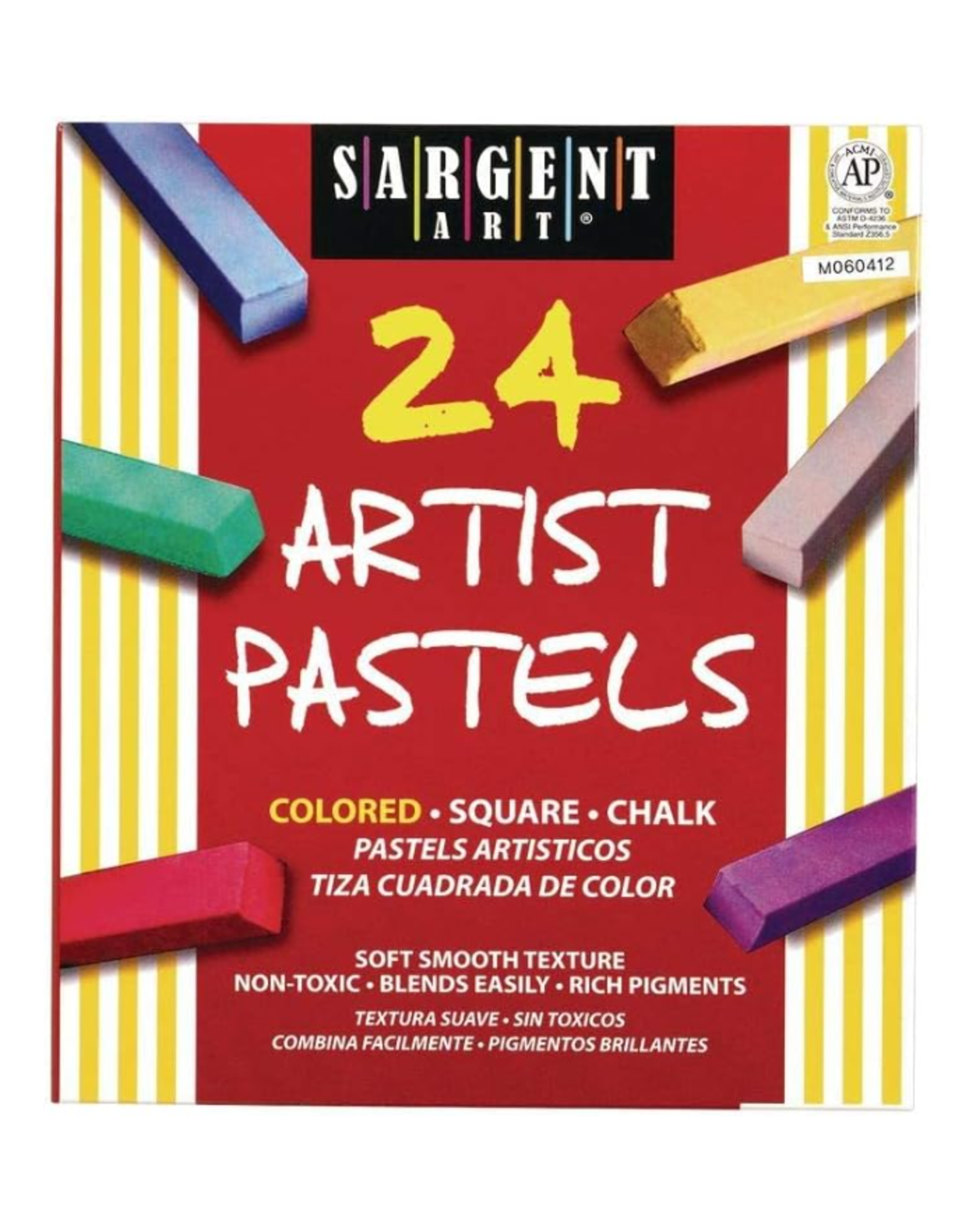 SARGENT ART PASTELS CHALK 24 CT ASST COLORS