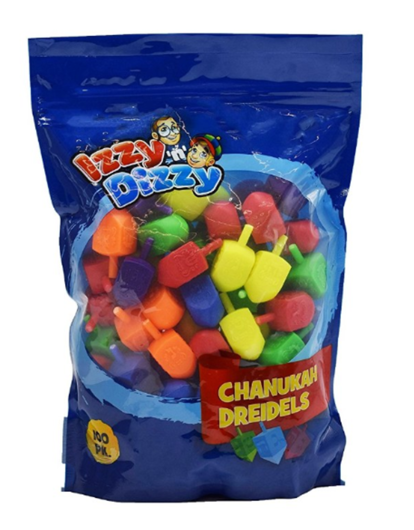 Ner Mitzvah PLASTIC DREIDEL -  MEDIUM SIZE 1¾" 100 PACK