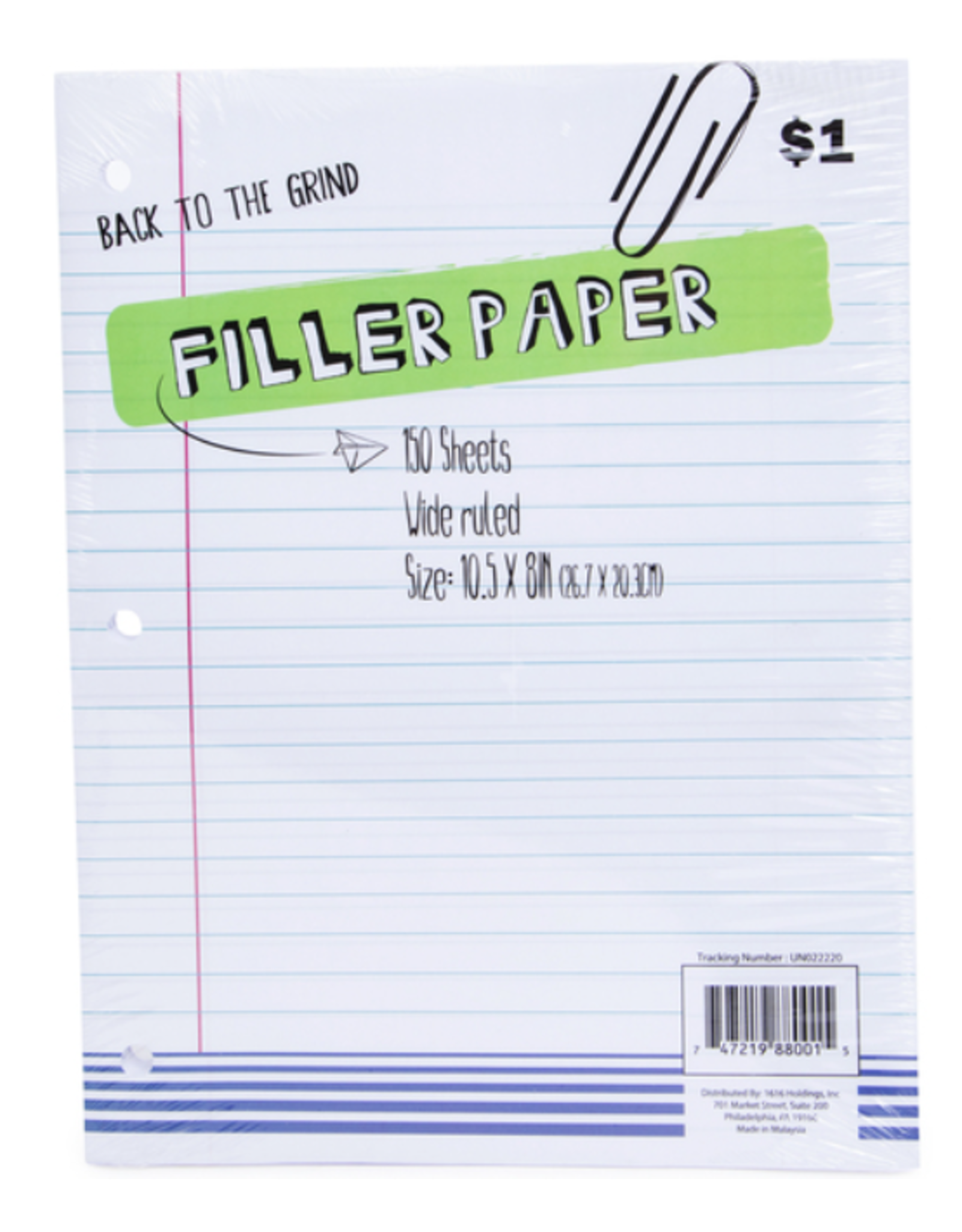 Five Below FILLER PAPER - 10.5"x8" -  Wide Ruled - 150 sheets