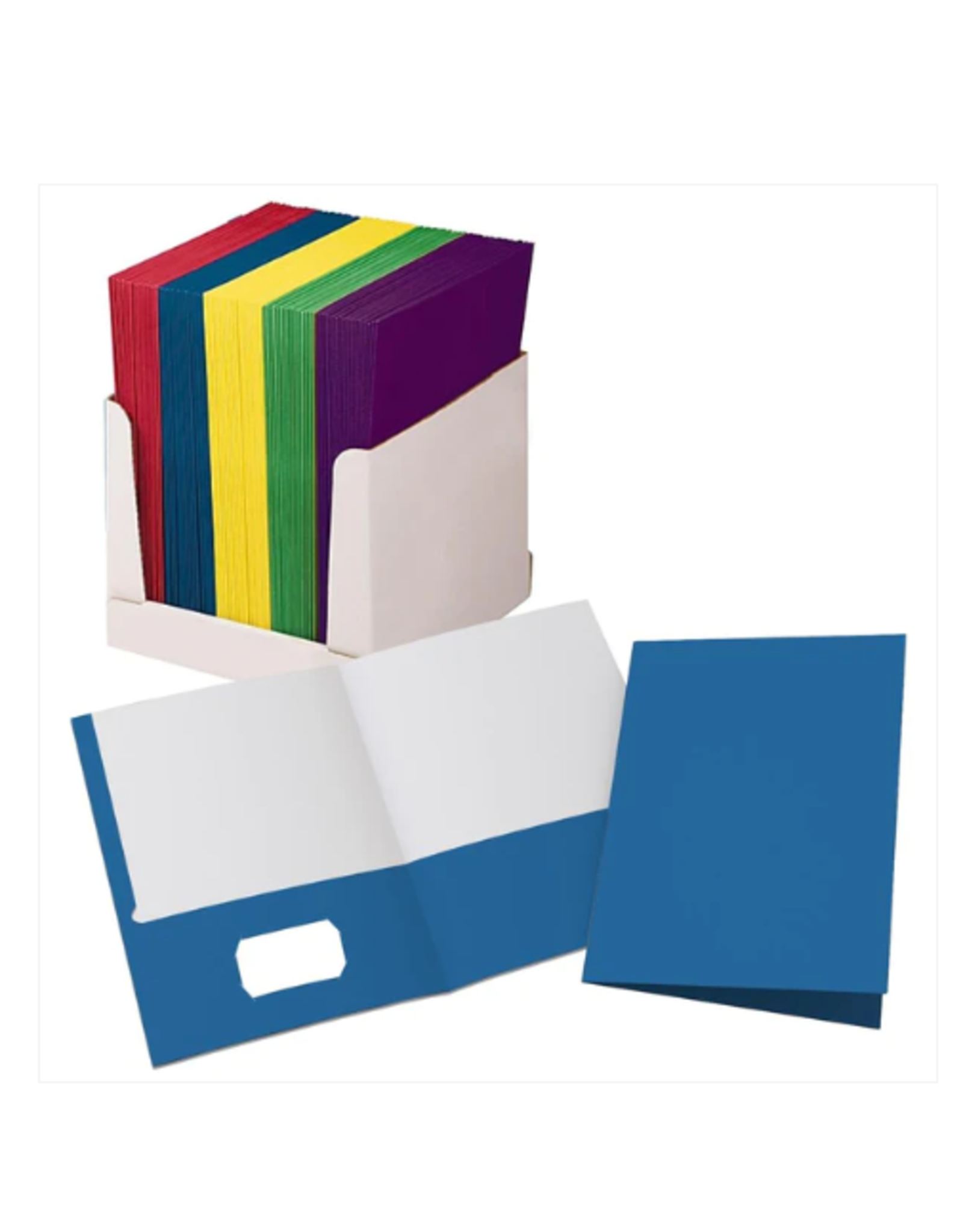 2 POCKET PAPER FOLDER OXFORD ASSORTED COLORS