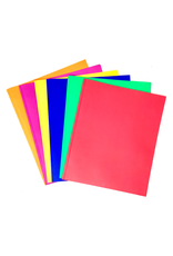 iScholar 2 POCKET PAPER FOLDER PORTFOLIO WITH PRONGS ASSORTED COLORS
