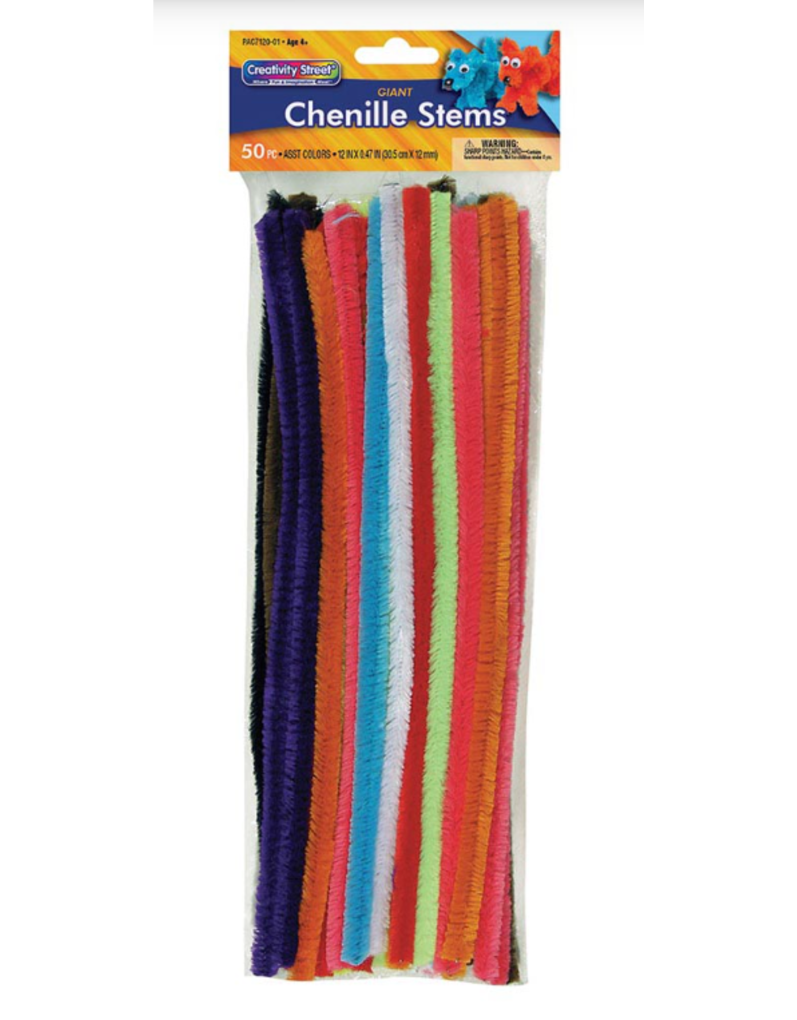 50 Bright 14mm Chunky Extra Long 50cm Pipe Cleaners