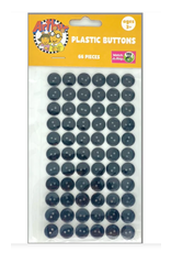 PBS ADHESIVE BUTTONS: BLACK 66PC