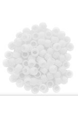 PONY BEADS: OPAQUE WHITE 6mmX9mm 750 PACK