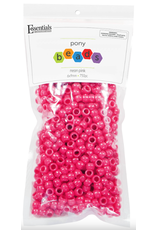 Essentials PONY BEADS: OPAQUE NEON PINK 6mmX9mm 750 PACK