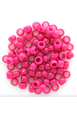 Essentials PONY BEADS: OPAQUE NEON PINK 6mmX9mm 750 PACK