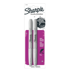 Sharpie SHARPIE MARKER FINE POINT SILVER METALLIC - 2 PACK