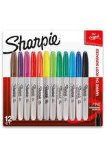Sharpie MARKER SHARPIE FINE ASSORTED COLORS  12 PACK
