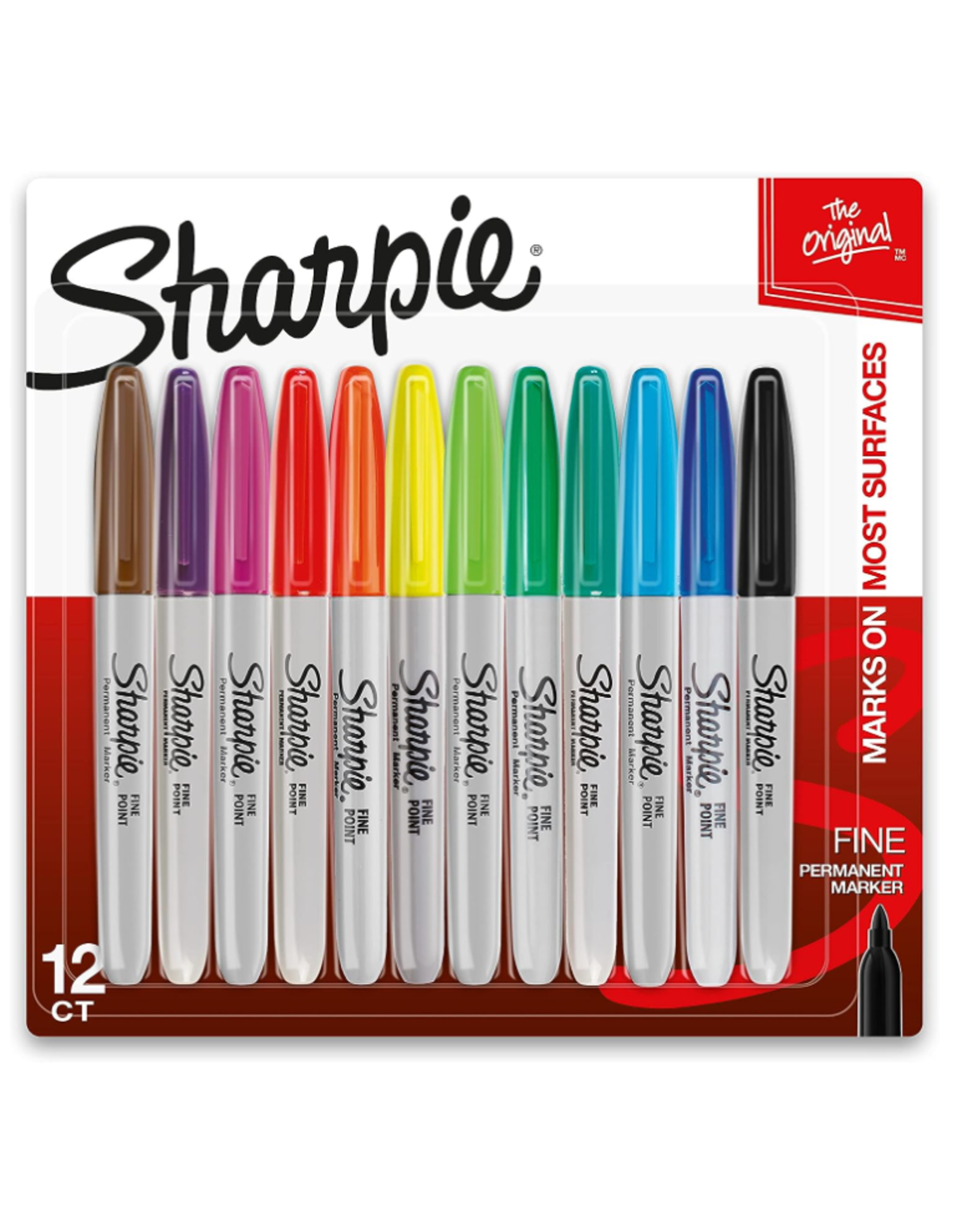 Sharpie MARKER SHARPIE FINE ASSORTED COLORS  12 PACK