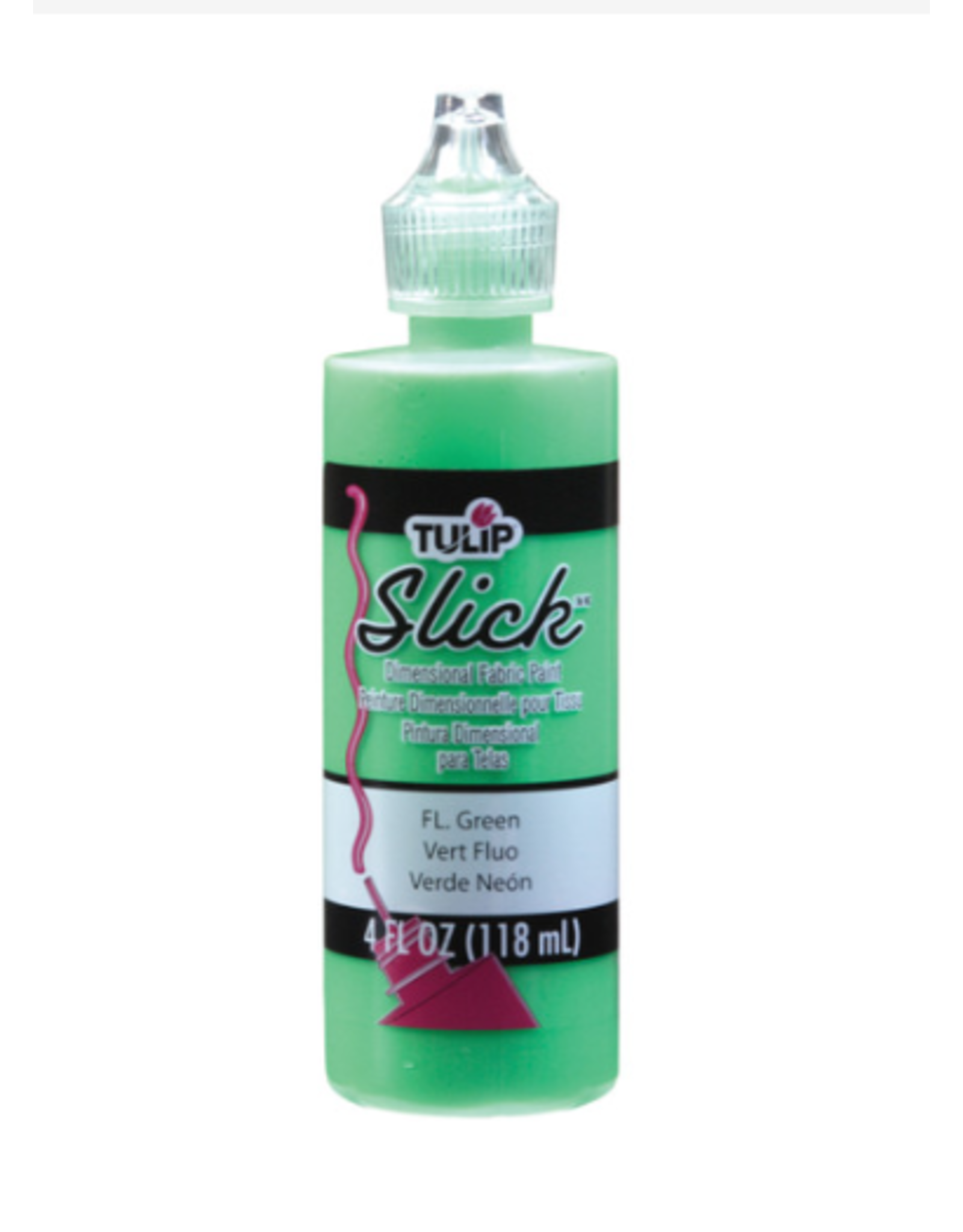 TULIP FABRIC PAINT: 4 OZ, SLICK FL GREEN