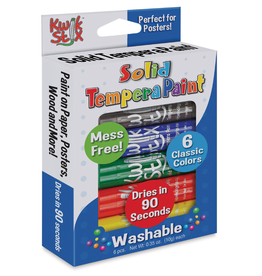Kwik Stix KWIK STIX : TEMPERA PAINT STICKS 6 CLASSIC COLORS